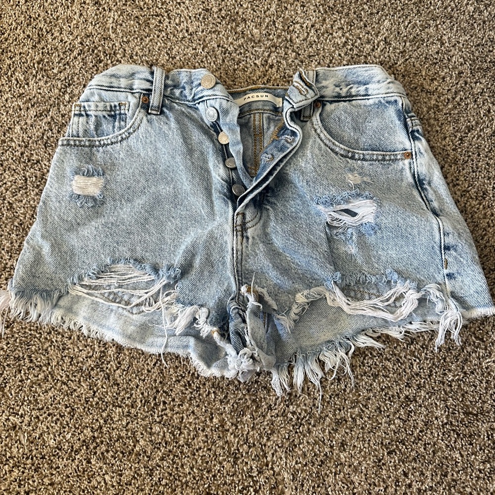 PacSun Vintage Wash Distressed Denim Shorts